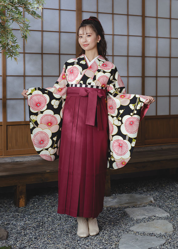 M0004 梅 × H0001 えんじ